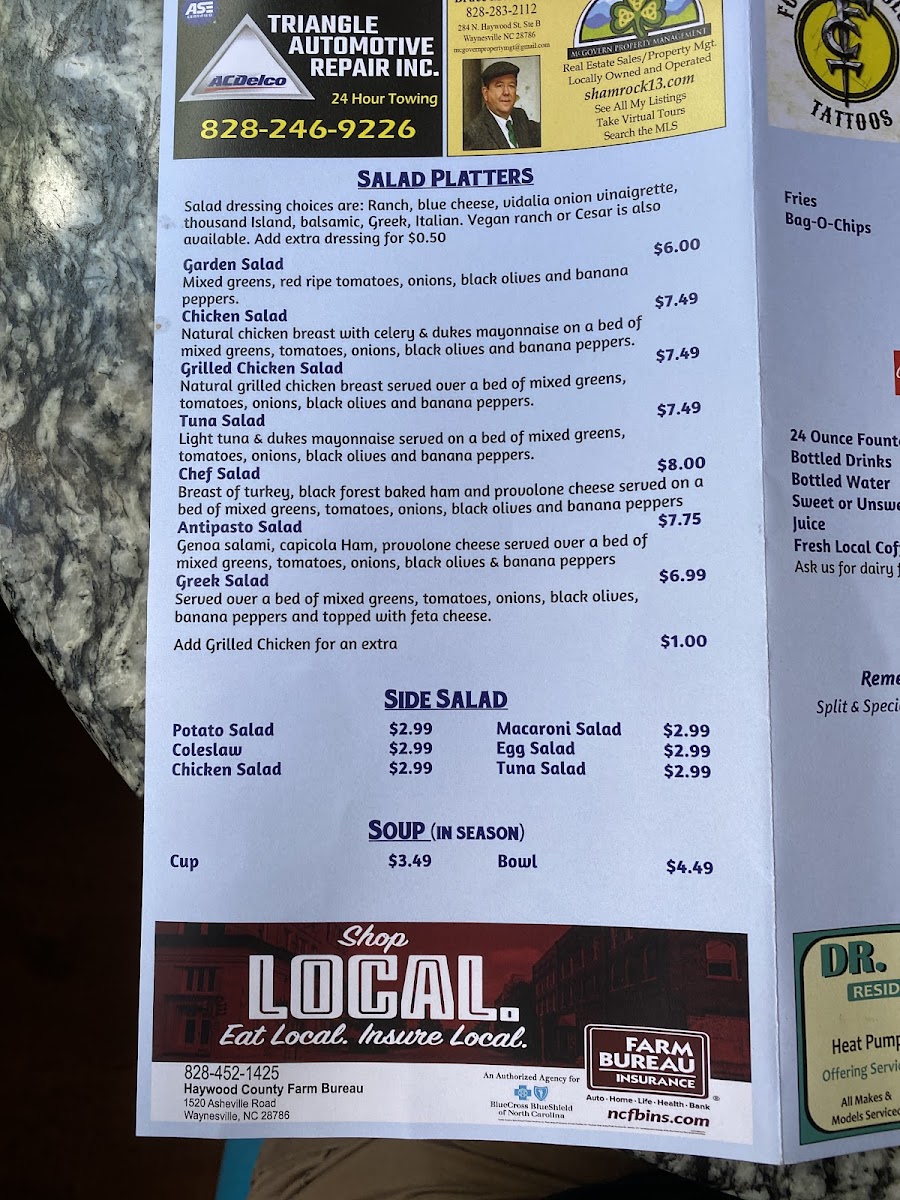 Smoky Mountain Sub Shop by Sandwich Mamas Photo Menu 2
