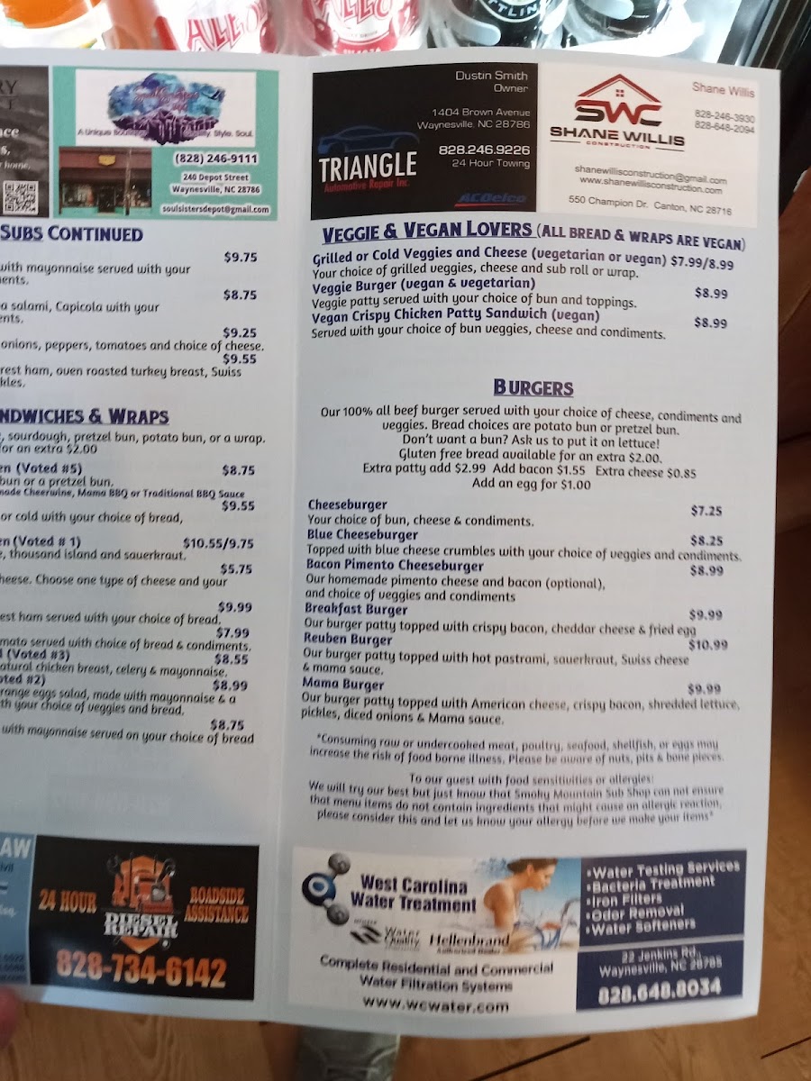 Smoky Mountain Sub Shop by Sandwich Mamas Photo Menu 3