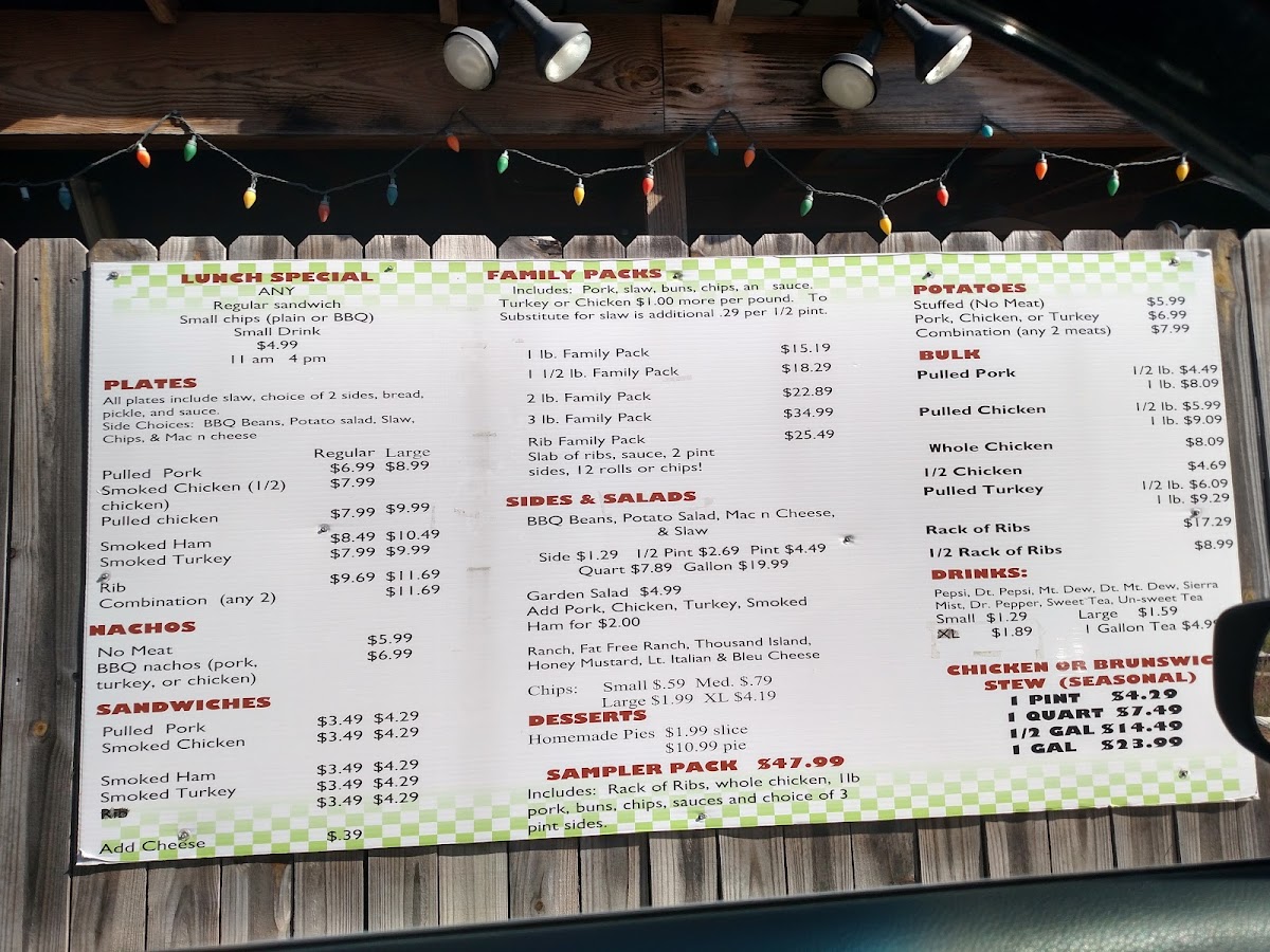 Chief & Snoogie's Hickory Pit Photo Menu 4