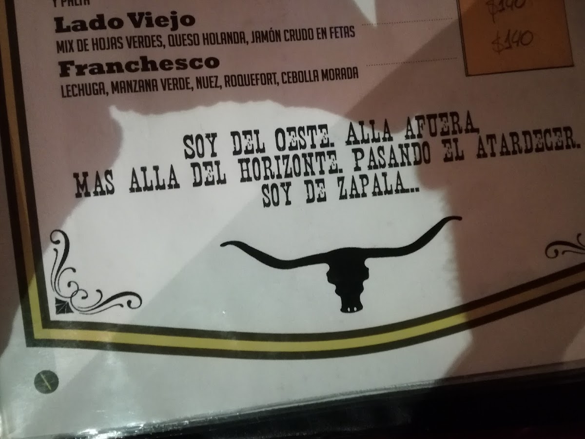 Lado Viejo Photo Menu 2