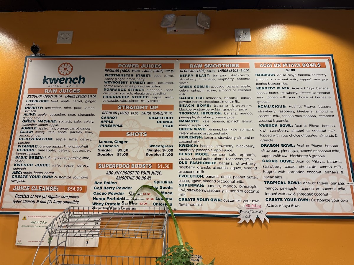 Kwench Juice Cafe Photo Menu 1