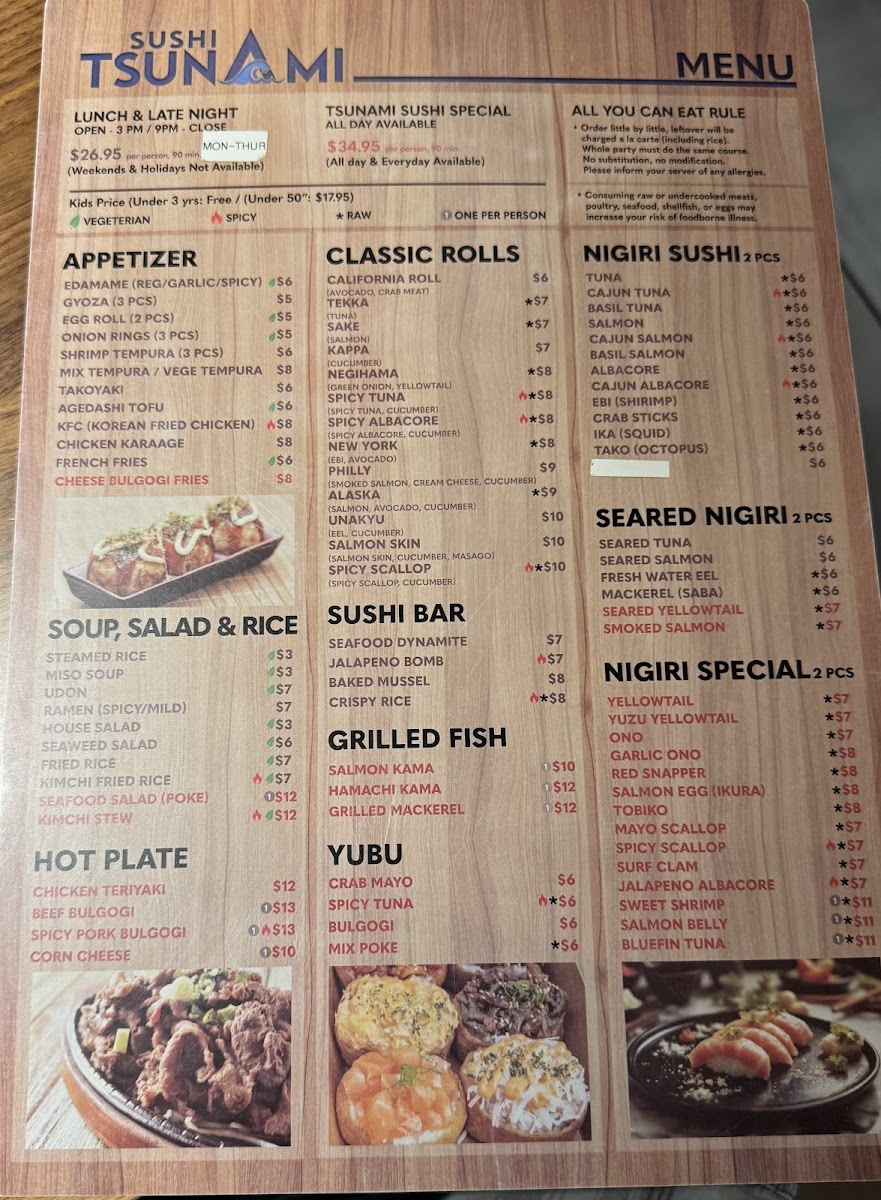Tsunami sushi Photo Menu 4