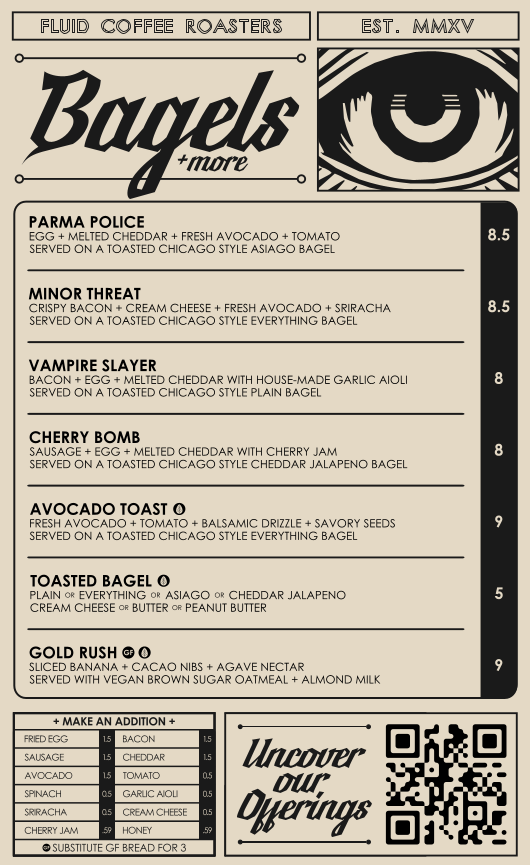 FLUID Coffee Roasters Photo Menu 1