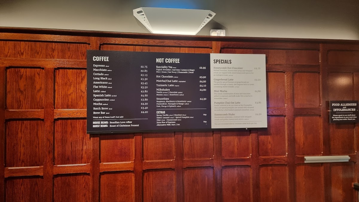 200 Degrees Coffee Shop Photo Menu 1