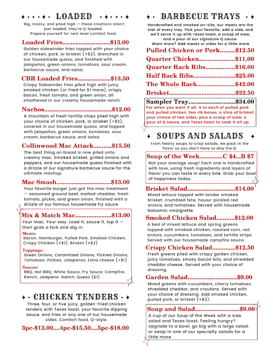 Q Barbecue Co. Photo Menu 1