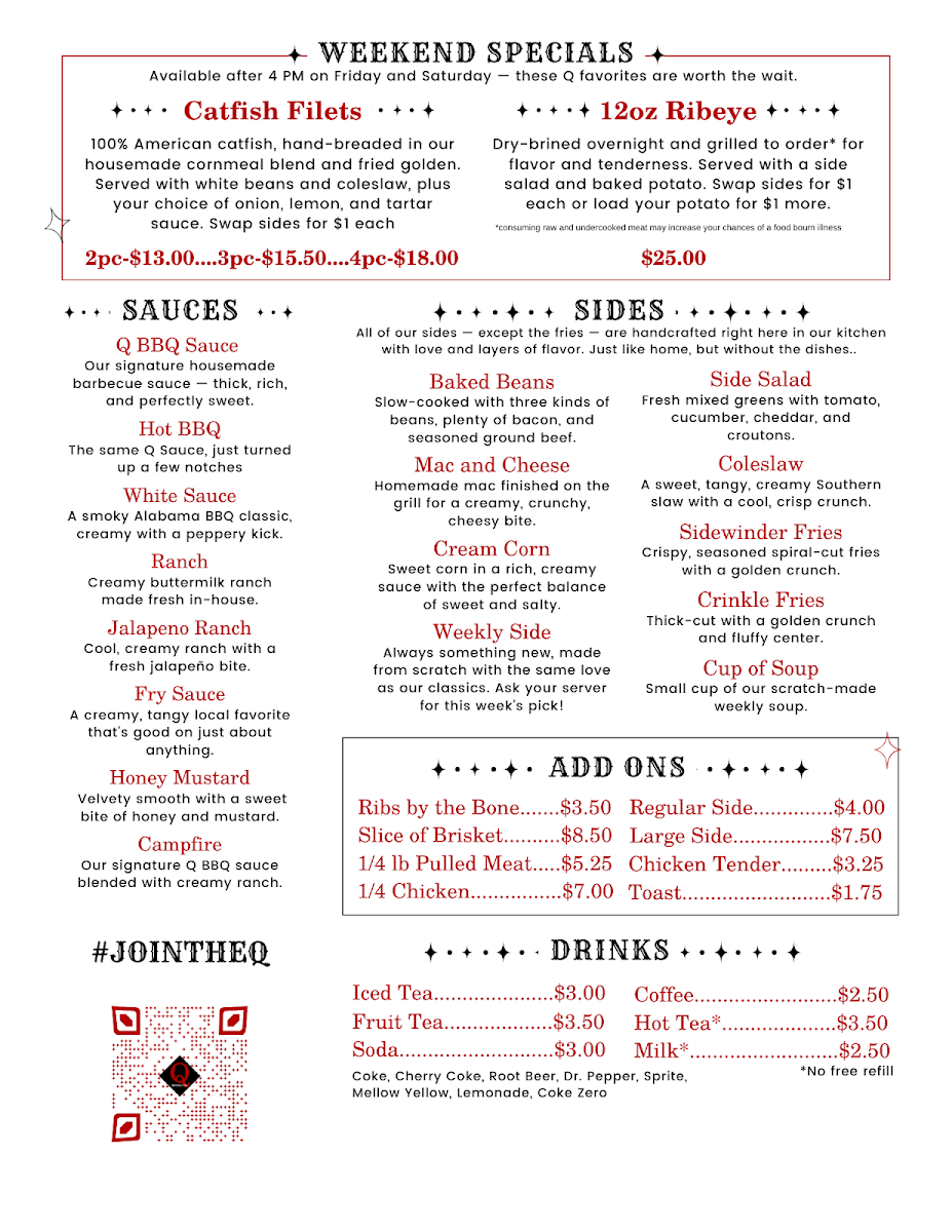 Q Barbecue Co. Photo Menu 3