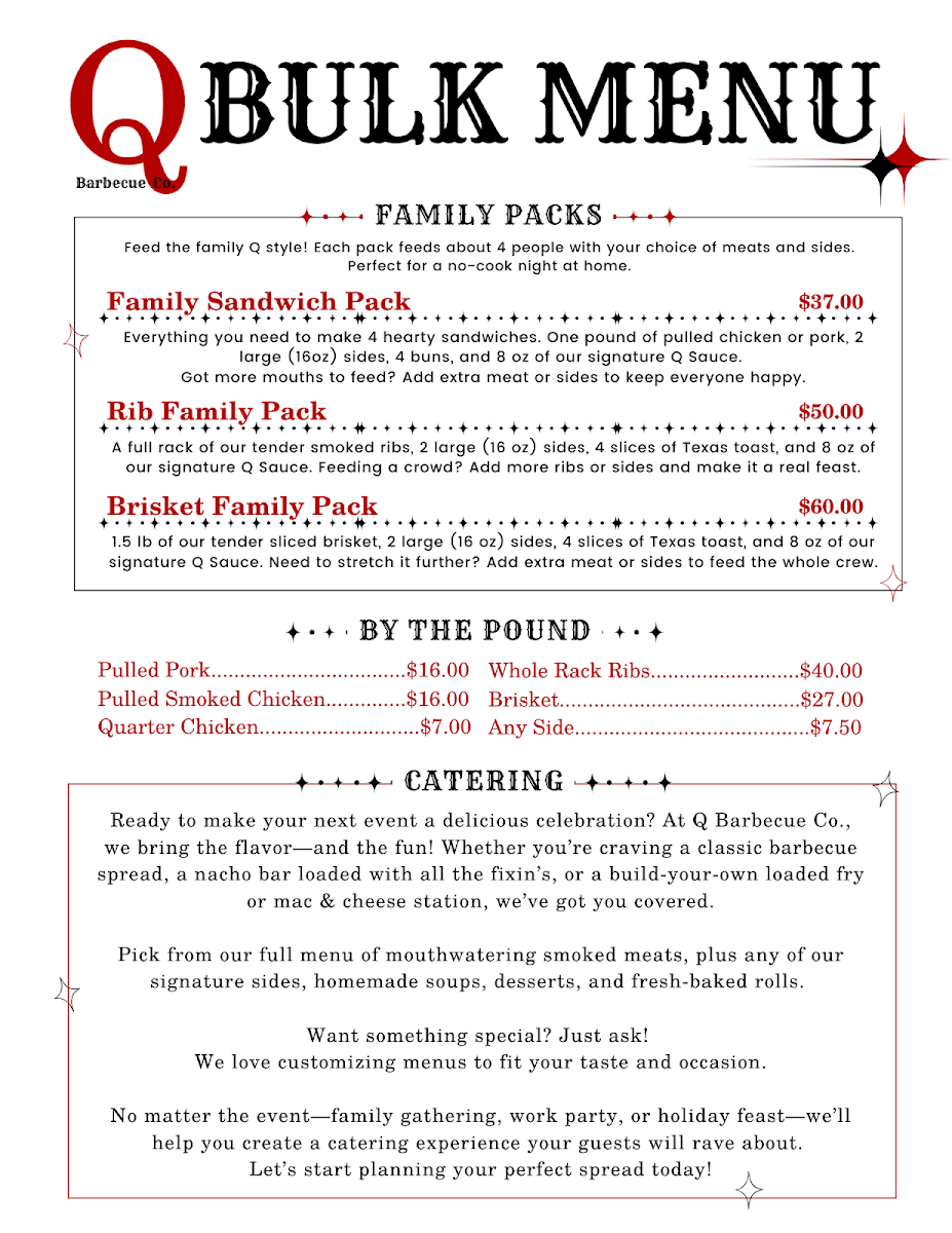 Q Barbecue Co. Photo Menu 4