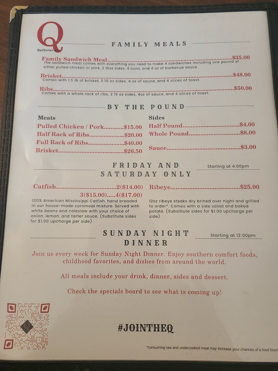 Q Barbecue Co. Photo Menu 9