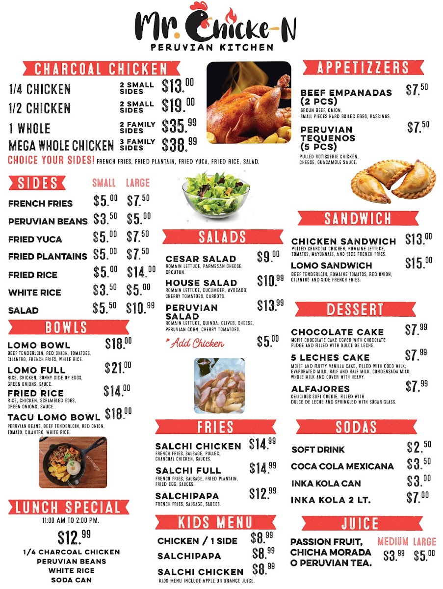 Mr. Chicken peruvian restaurant Photo Menu 1