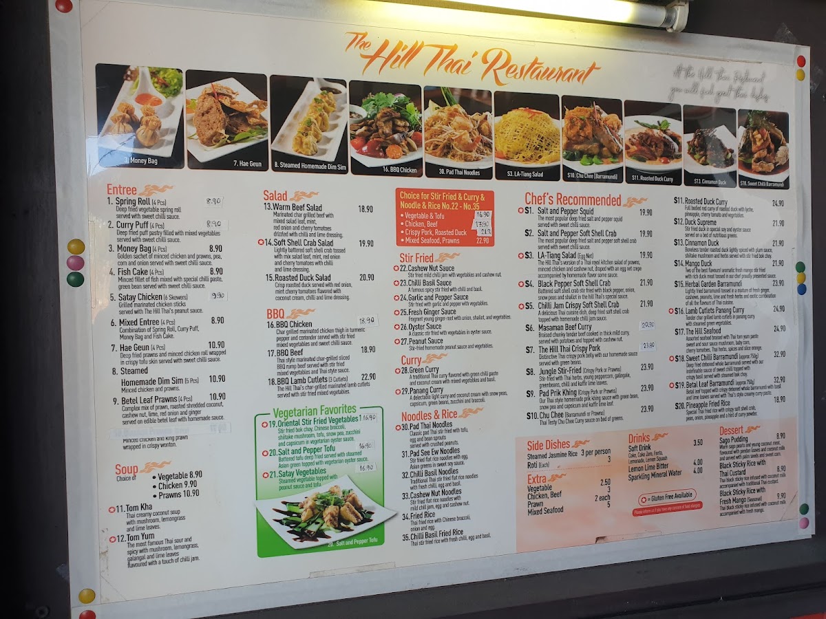 The Hill Thai Restaurant Photo Menu 1