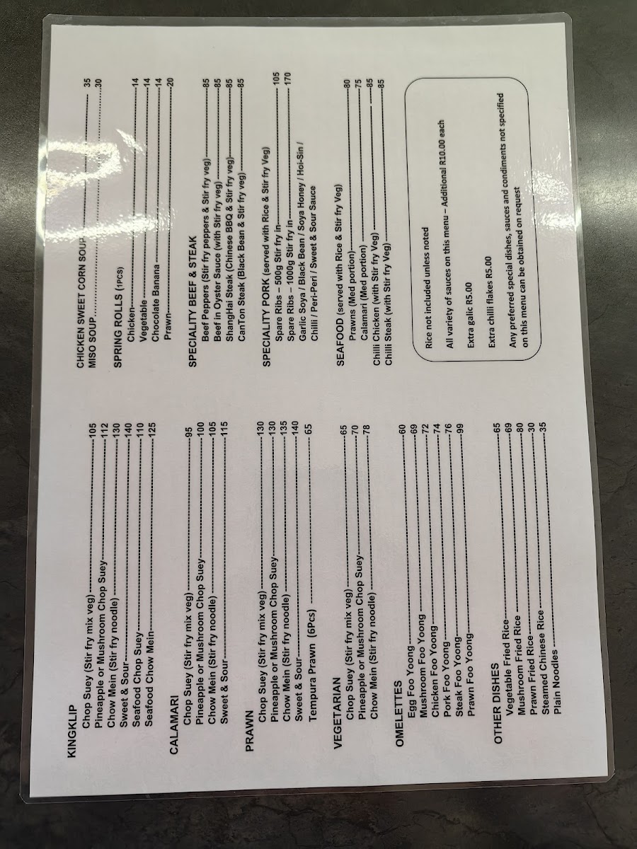 Mr Foo Chinese & Thai Take Out Photo Menu 1