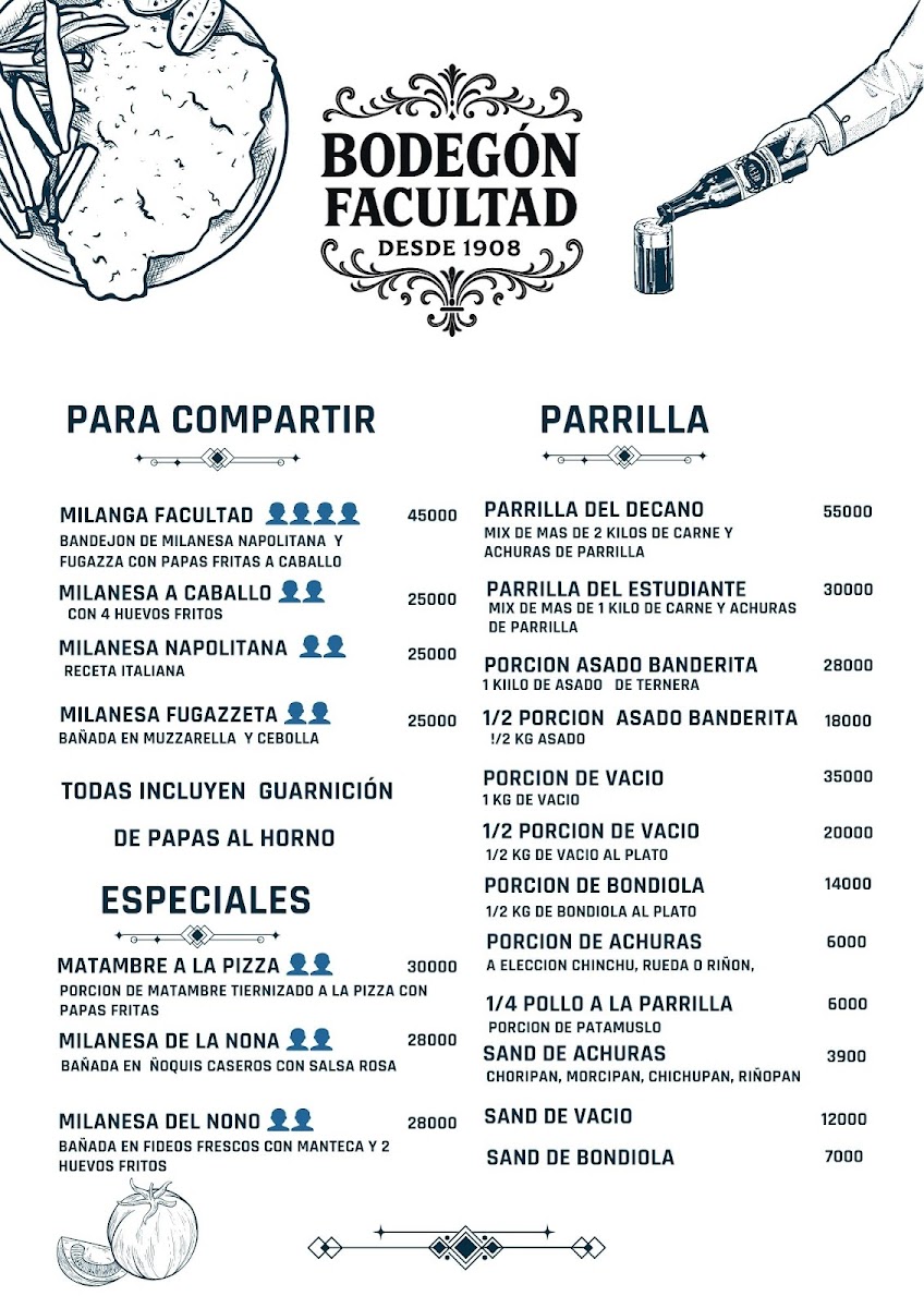 Bodegón Antigua Facultad Photo Menu 1
