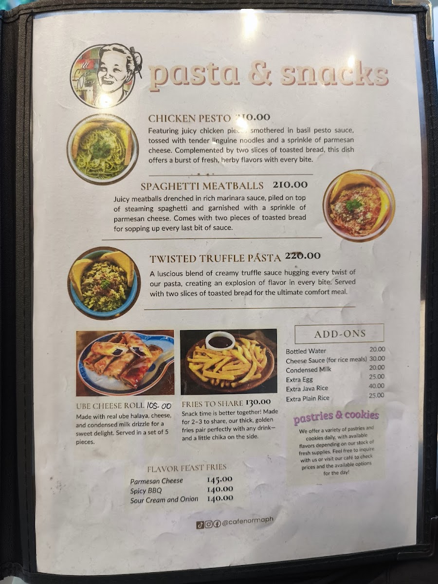 Cafe Norma PH Photo Menu 3