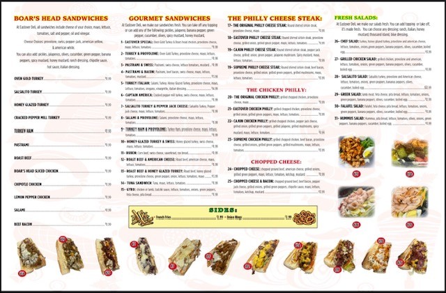 Eastover Deli & C-Store Photo Menu 1