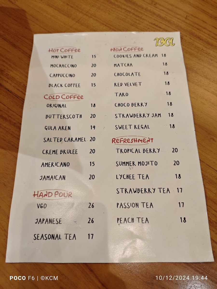 Hi Pals Coffee Photo Menu 3