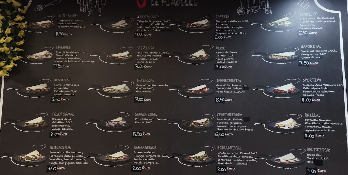 La Piadella Photo Menu 1