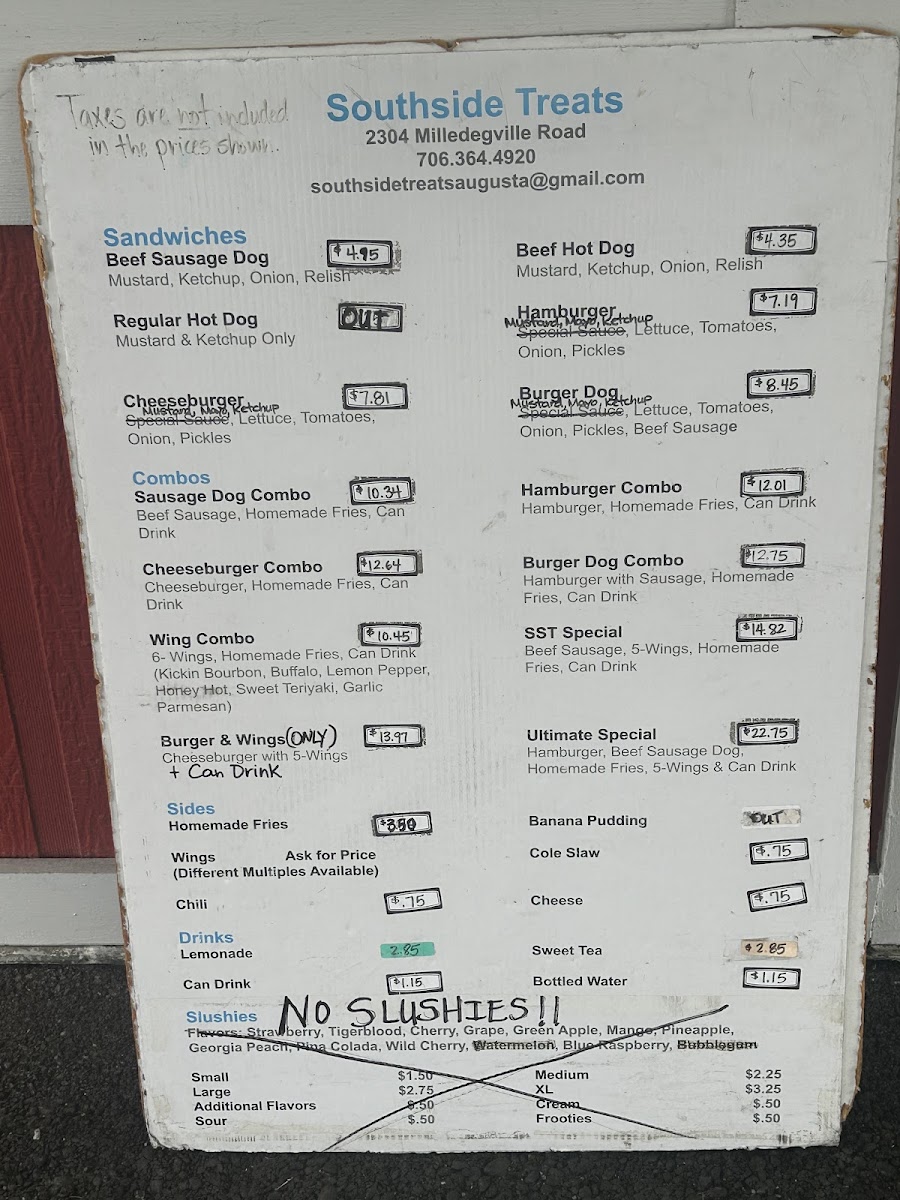 Southside Treats Photo Menu 1