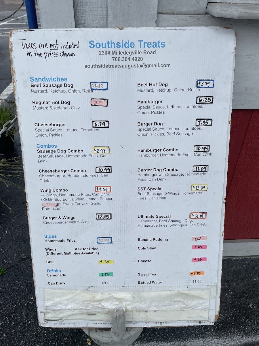 Southside Treats Photo Menu 2