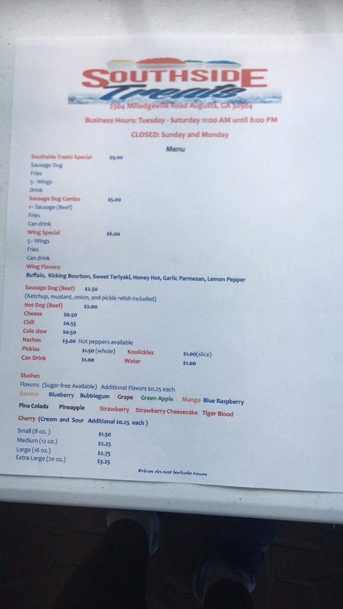 Southside Treats Photo Menu 4