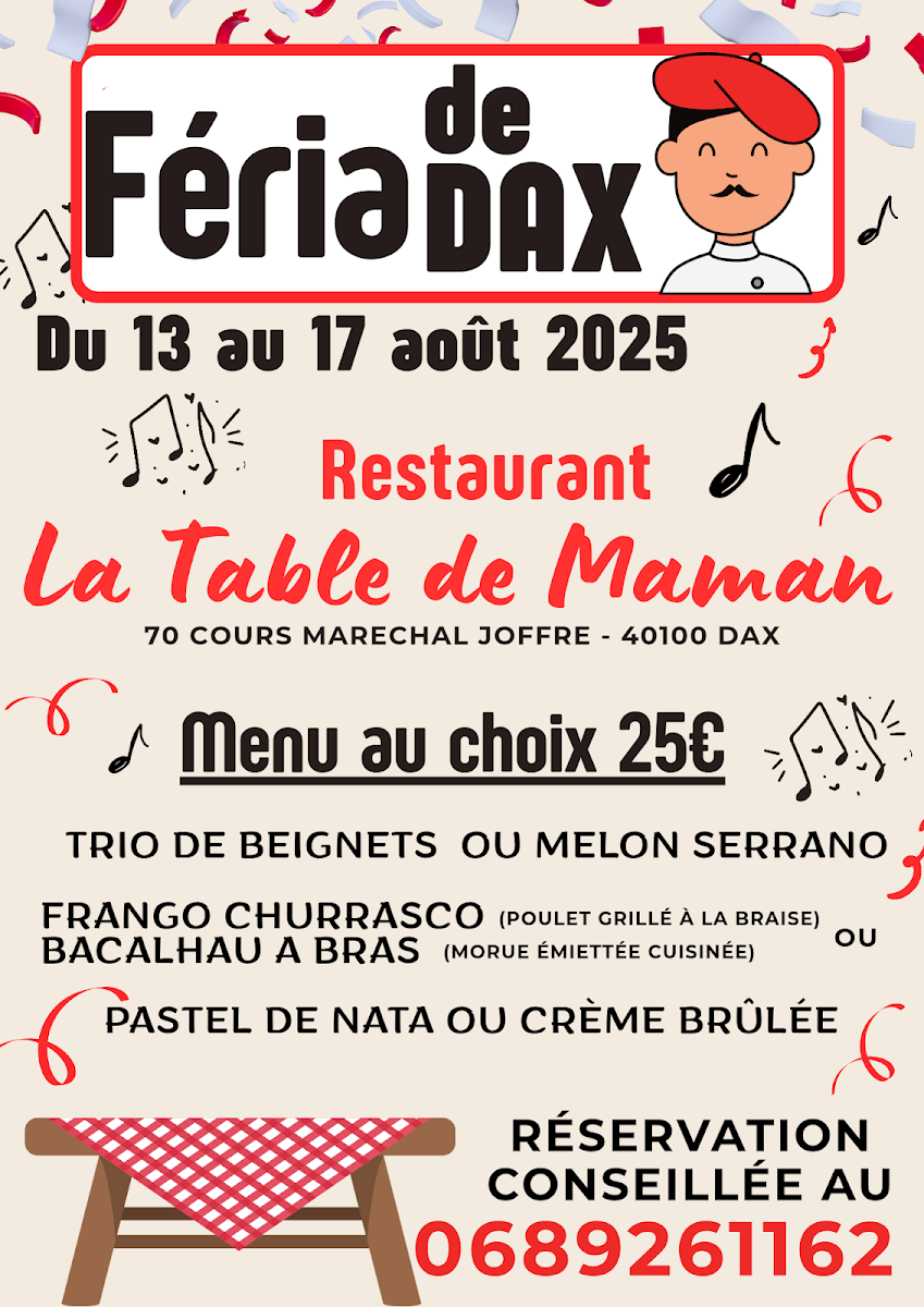 La Table de Maman Photo Menu 2