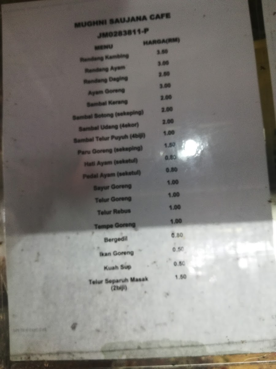 Mughni Saujana Cafe Photo Menu 3