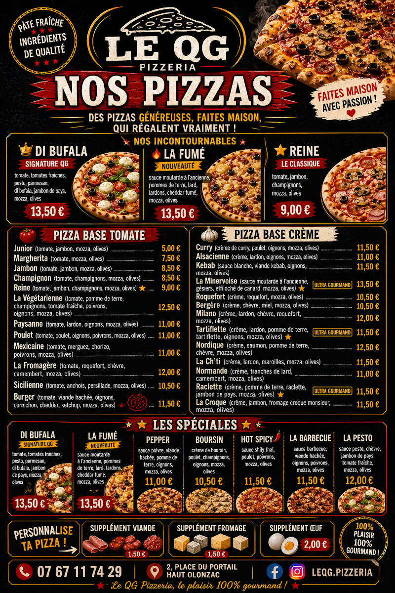 Pizzeria le QG Photo Menu 2