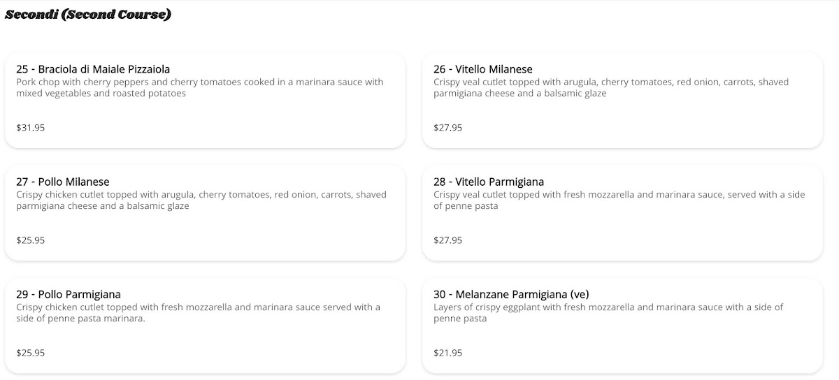 Limoncello Trattoria Napoletana Photo Menu 3