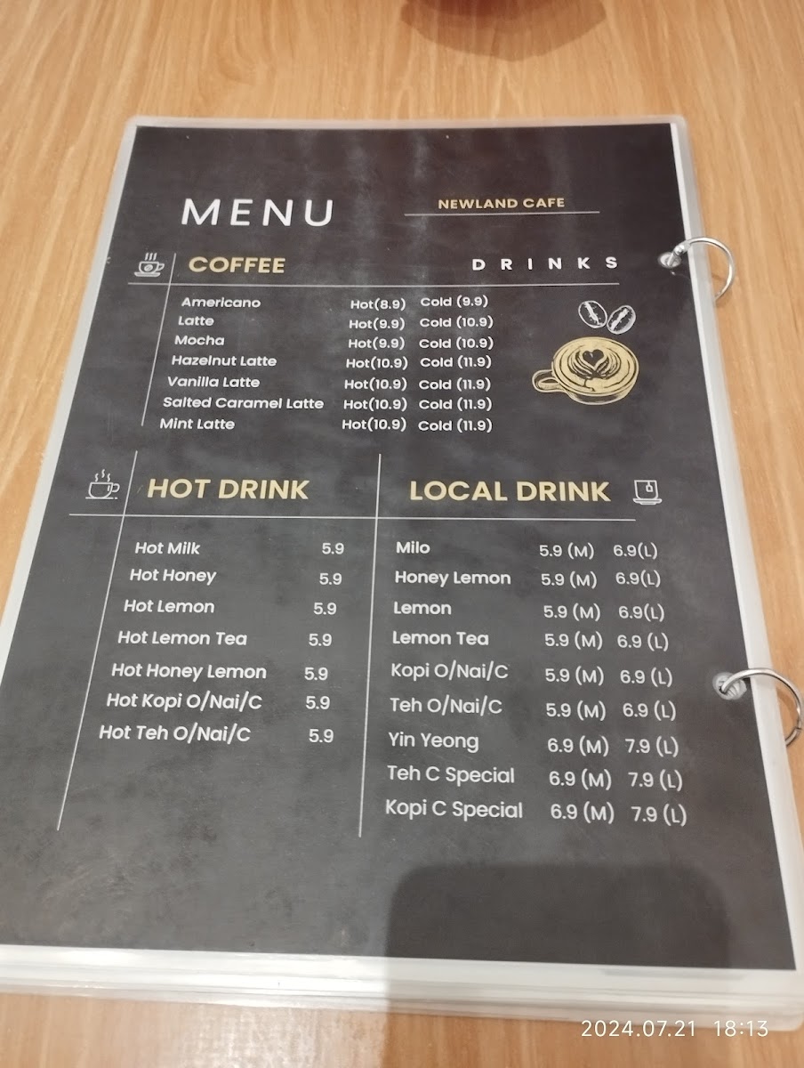 Newland Cafe & Restaurant Photo Menu 2
