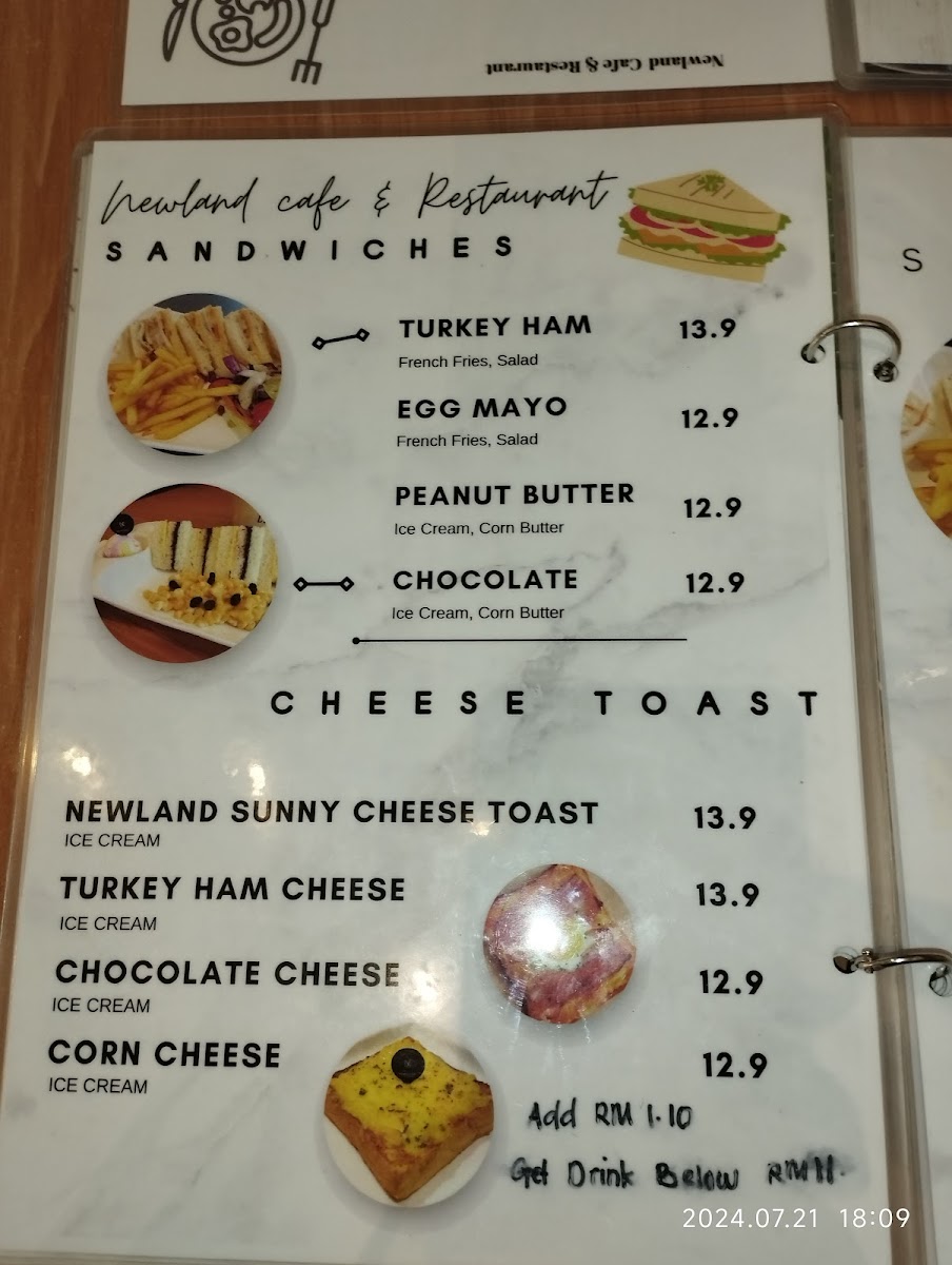 Newland Cafe & Restaurant Photo Menu 5
