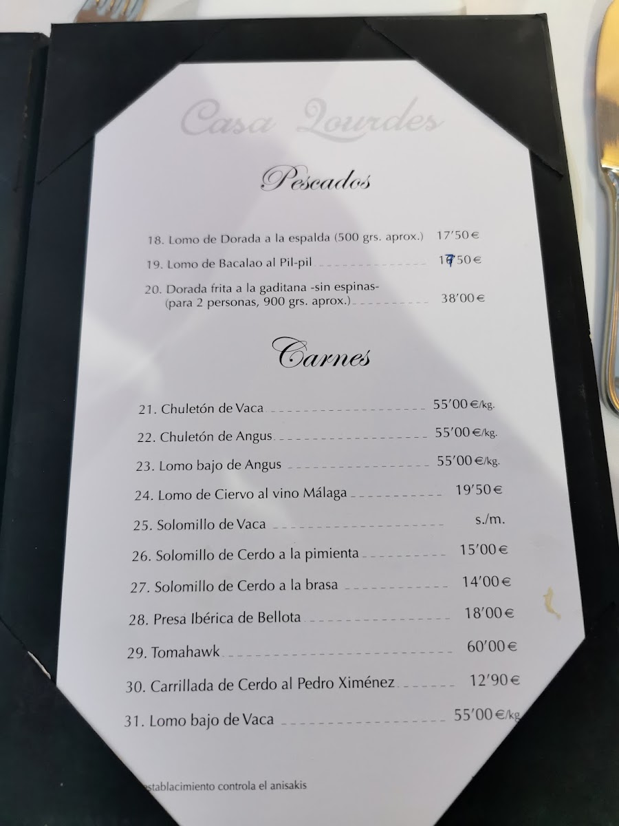 Bar restaurante Casa Lourdes Photo Menu 3