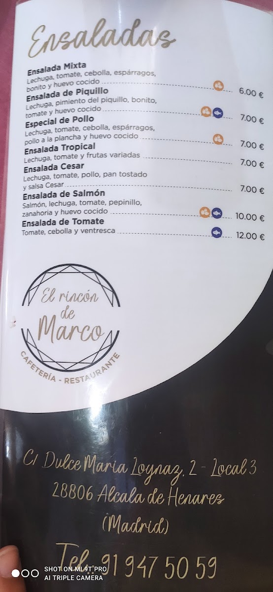 Restaurante El Rincón de Marco Photo Menu 10