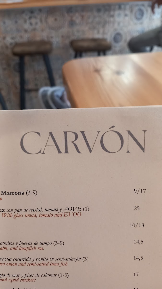 Carvón Photo Menu 6