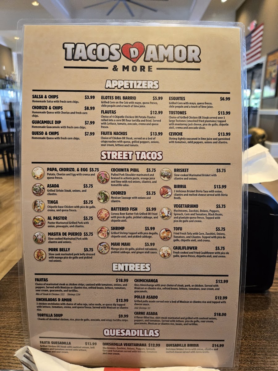 Tacos D Amor Photo Menu 2