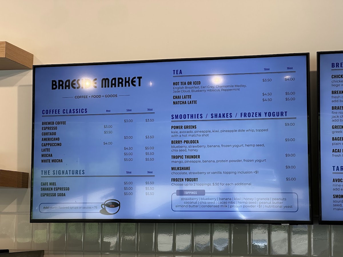 Braeside Market Photo Menu 2
