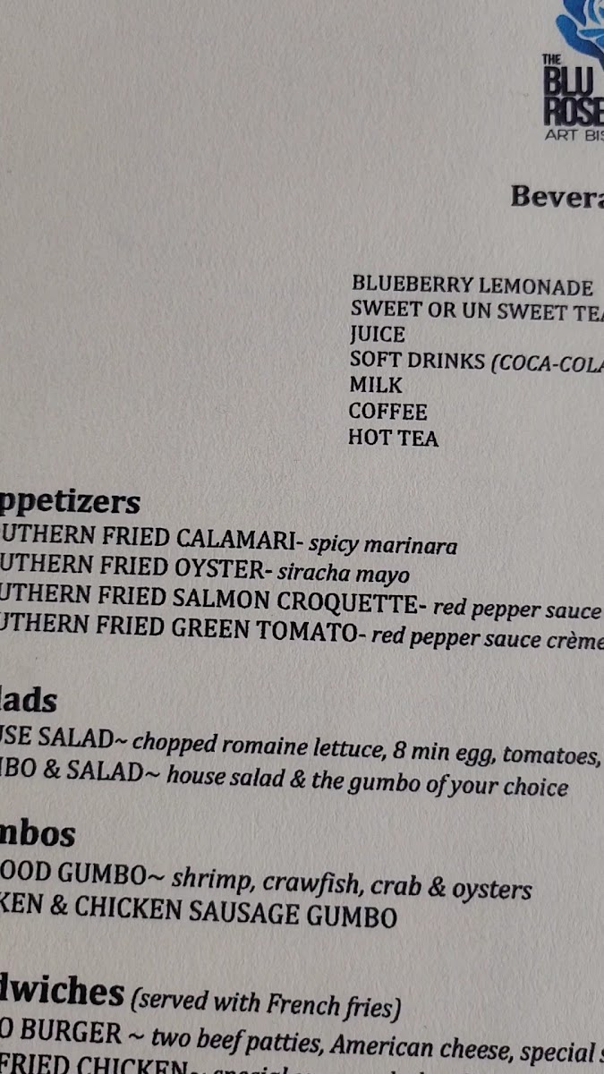 Blu Rose Art Bistro Photo Menu 10