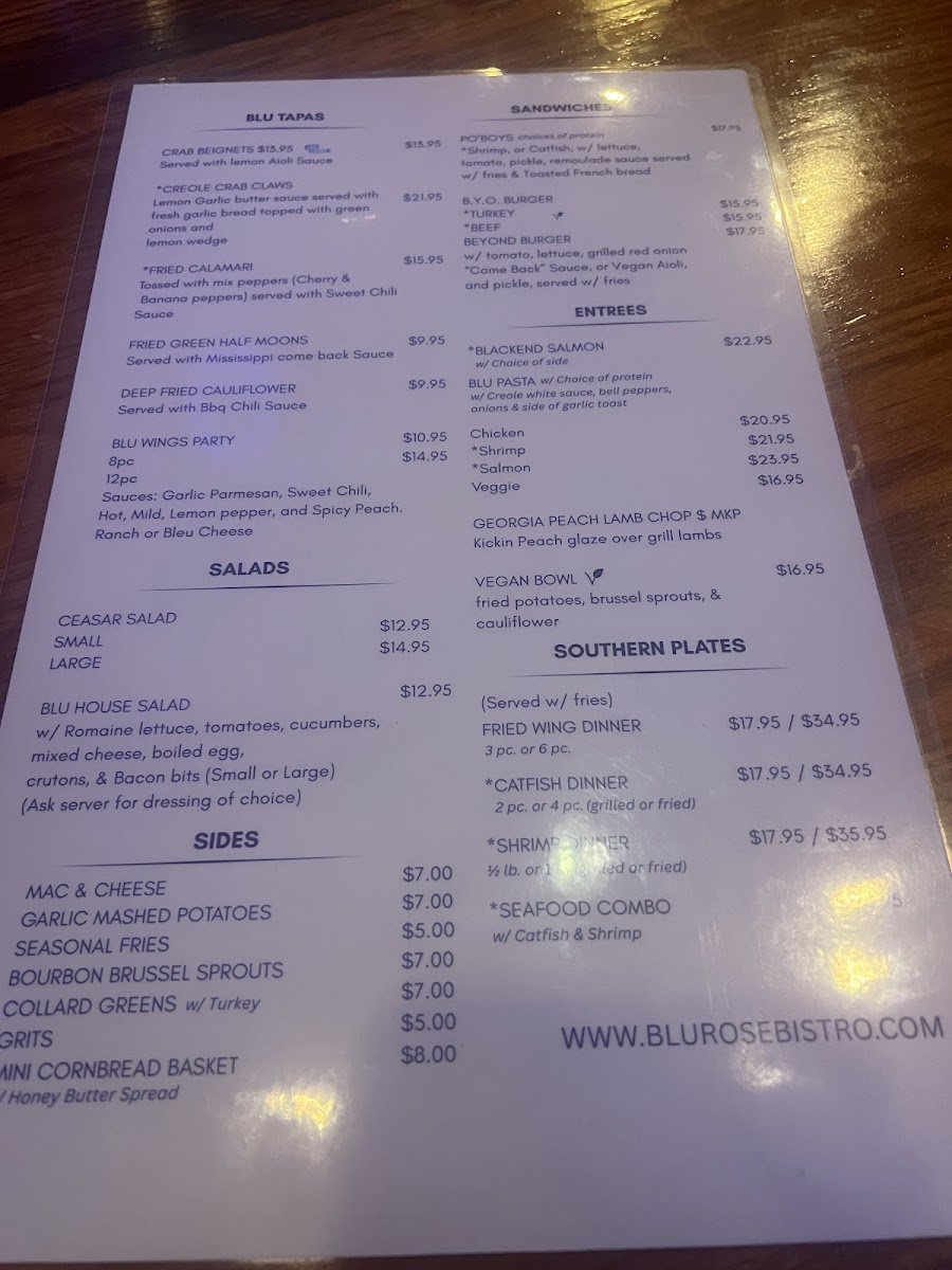 Blu Rose Art Bistro Photo Menu 4