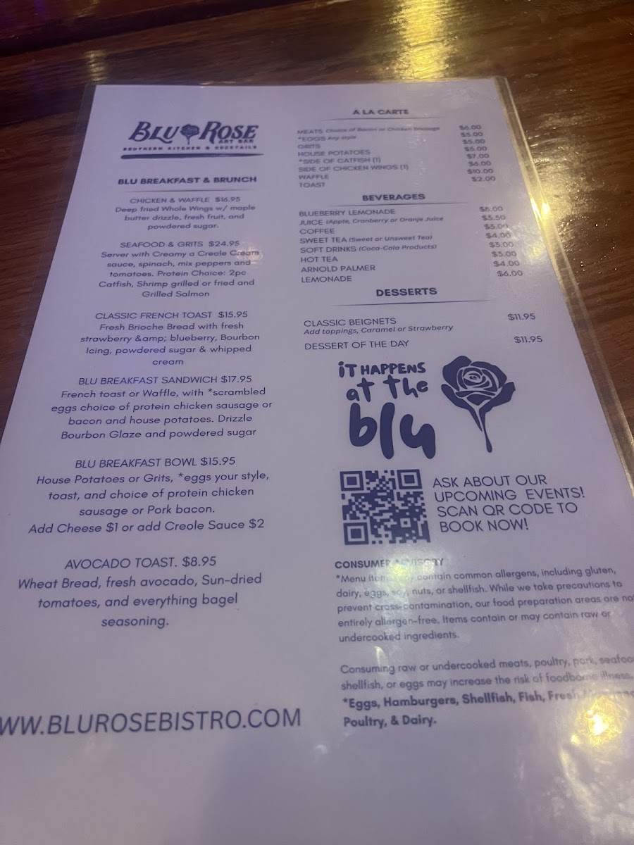 Blu Rose Art Bistro Photo Menu 8