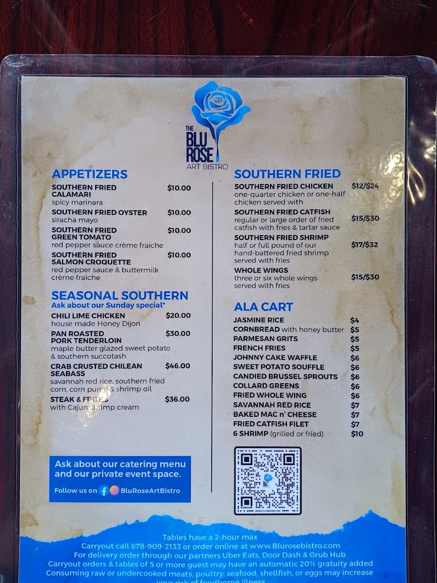Blu Rose Art Bistro Photo Menu 9