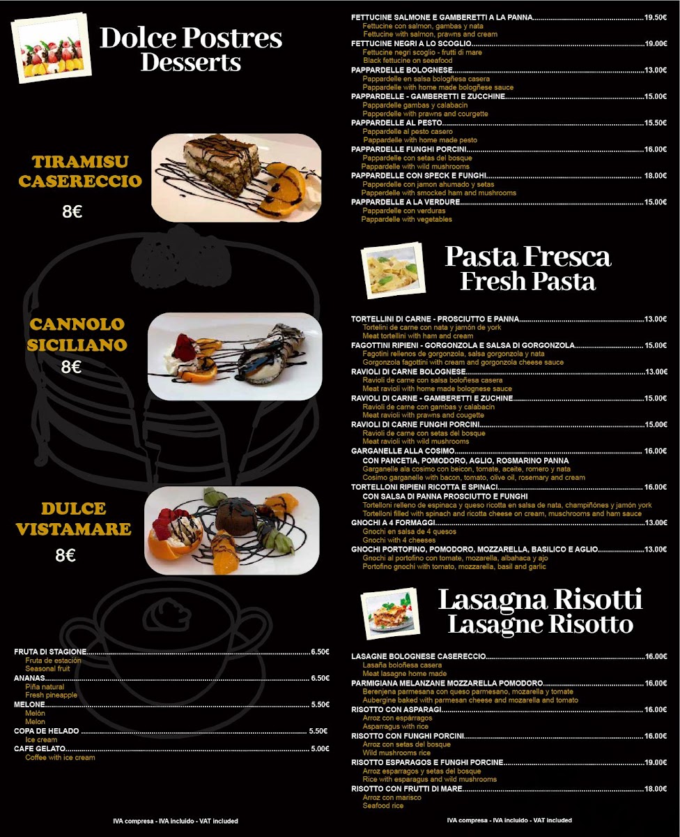 Pizzeria Vistamare Photo Menu 2