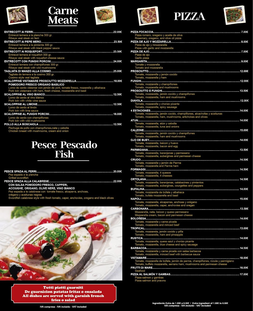 Pizzeria Vistamare Photo Menu 3