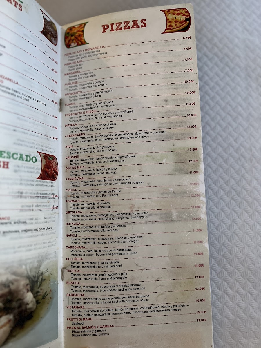 Pizzeria Vistamare Photo Menu 5