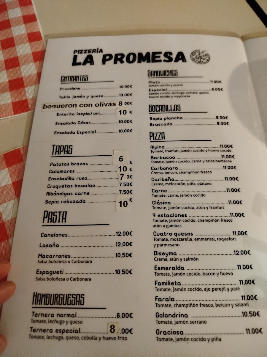 Pizzeria La promesa Photo Menu 1