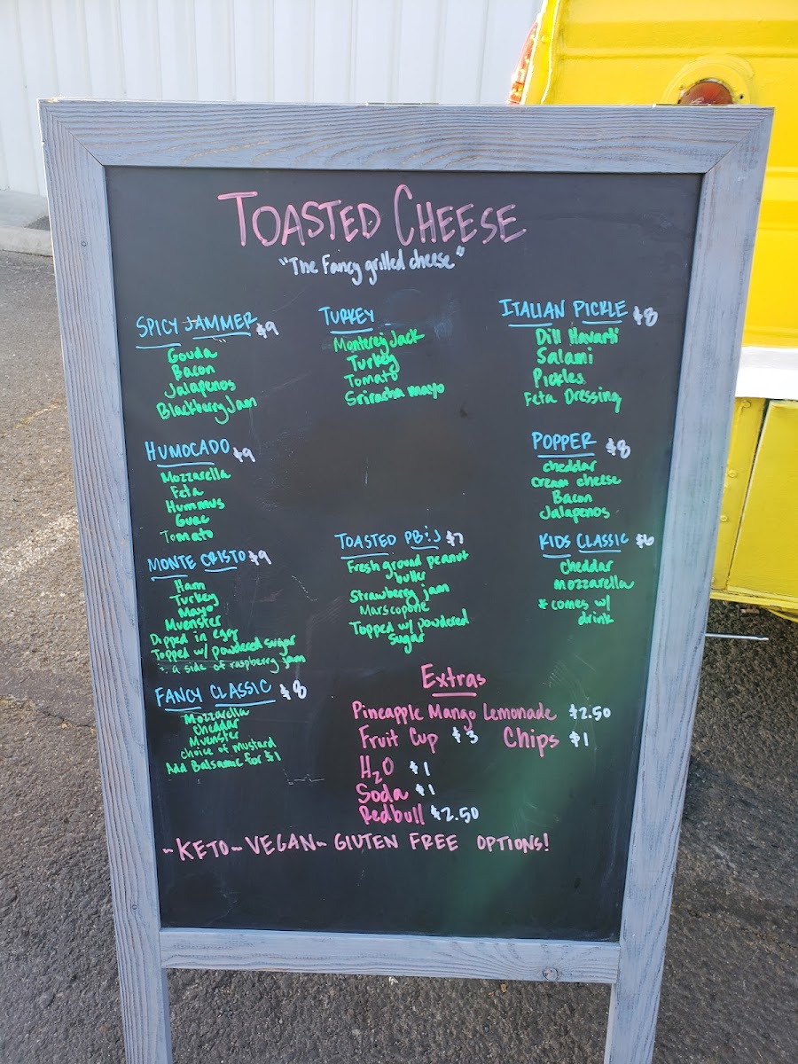 Toasted Cheese Photo Menu 2