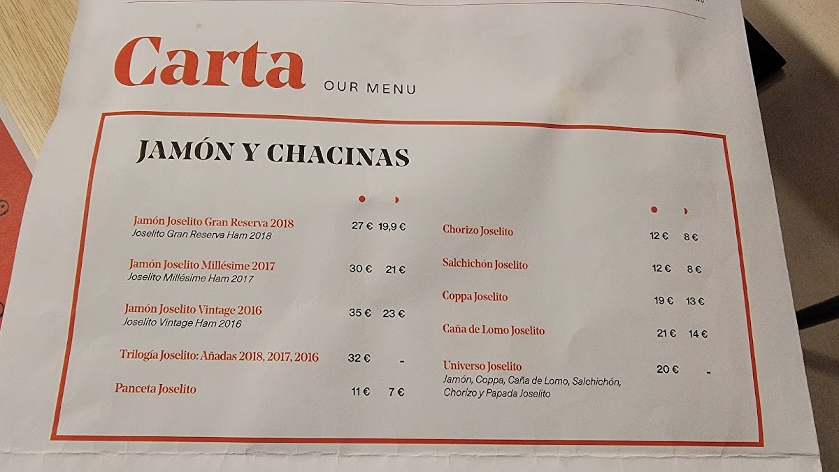 Joselito's | Charcutería & Restaurante Photo Menu 6