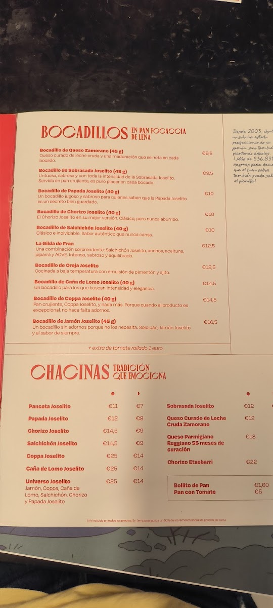 Joselito's | Charcutería & Restaurante Photo Menu 9