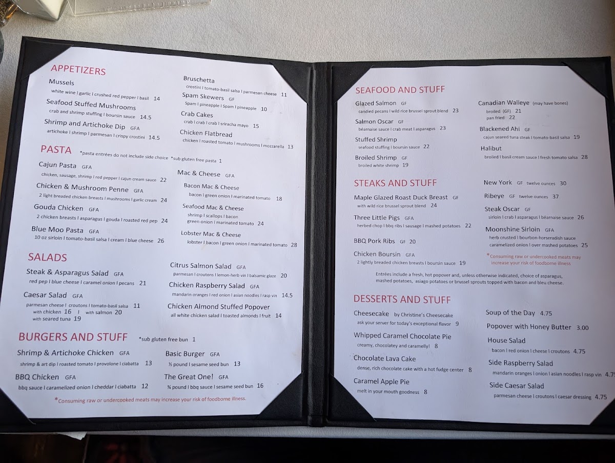 Anton's Restaurant Photo Menu 1