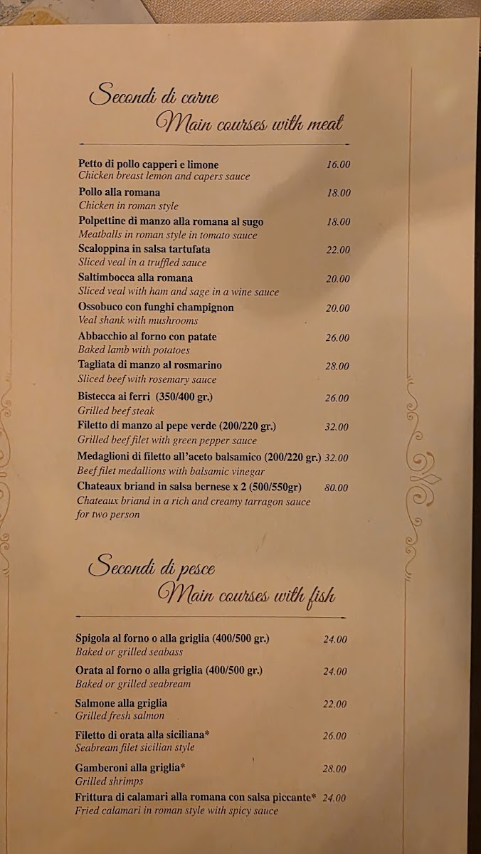 Osteria dell'Anima Photo Menu 2