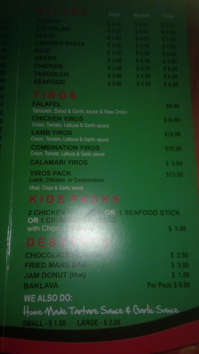 Grace Court Take-Away Photo Menu 4