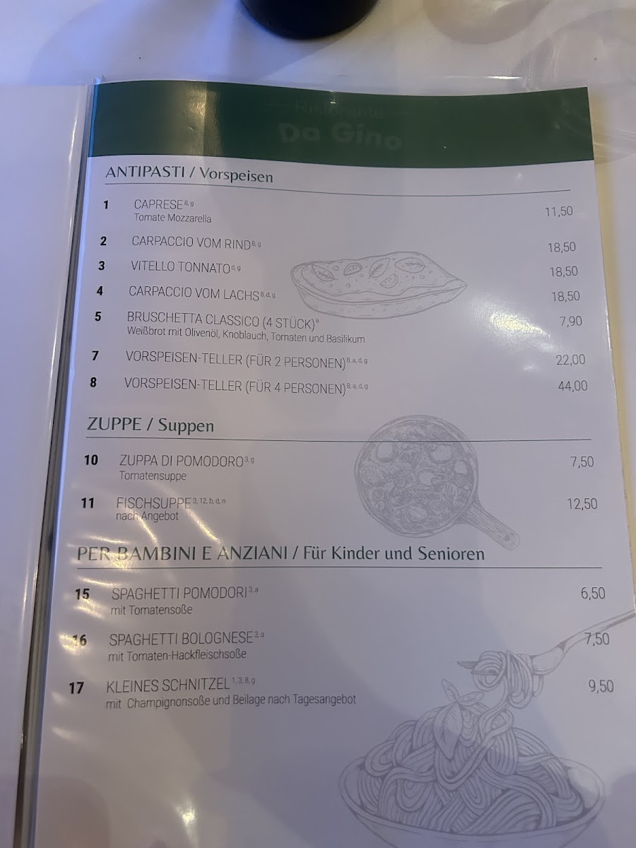 Ristorante Da Gino Photo Menu 1