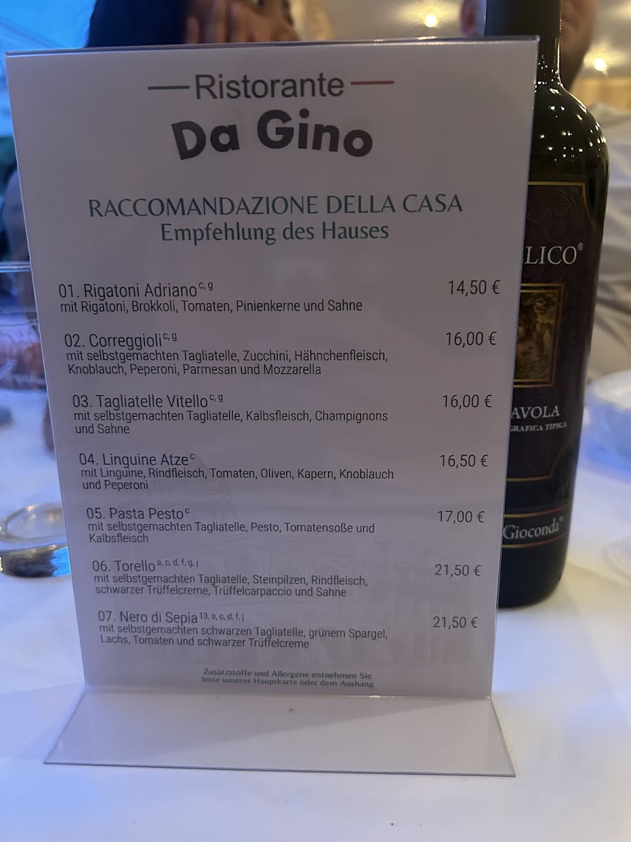 Ristorante Da Gino Photo Menu 2